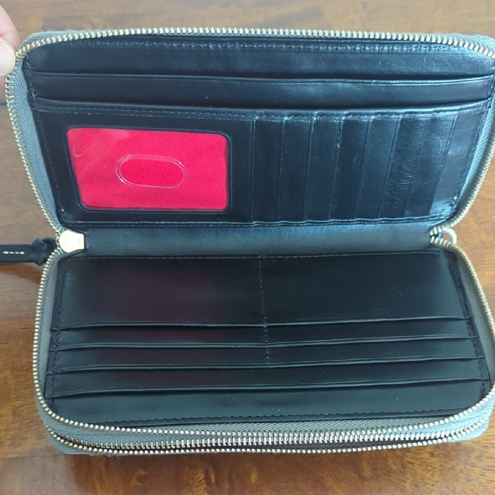 Dooney & Bourke Gray Ostrich Leather Handbag - Picture 6 of 8